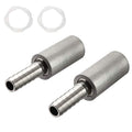(2 Set) FERRODAY 0.5 Micron Diffusion Stone Stainless Steel Aeration Stone Carbonating Stone with 1/4" Barb for Homebrew Wine Beer Soda Air Stone 0.5 Micron + 20 Inch Silicone Hose - size: 2 count in 1 package