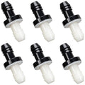 3/8" (10mm) One Way Inline Check Valve Plug-in Barb Non Return Valve ABS Plastic Water Air Systems Stop Check Valve for Liquids 6PCS - size: 3/8inch
