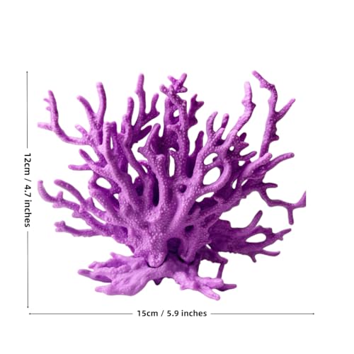 Fish Tank Decorations,Aquarium Corals Decoration, Aquarium Ornaments, Fish Tank Coral, Aquarium Corals Decoration, Fish Decorations for Aquarium (Purple, Medium) - color: Purple