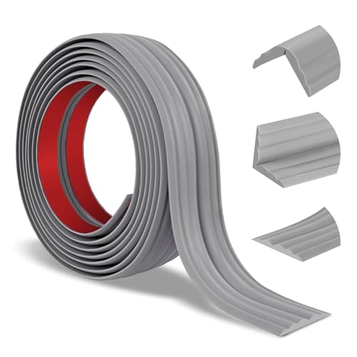 Wall Corner Protector Peel and Stick Corner Trim Molding Flexible Inside & Outside Wall Edge Guard Self Adhesive Moulding Trim for Edge Use, Gray, 1.6” W x 10’ L - color: Gray, size: 1.6 In x 10 Ft