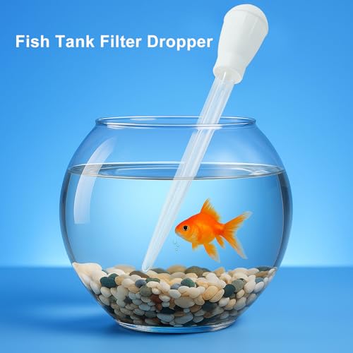 Murtenze 2 Pack Manual Fish Tank Water Changer Aquarium Dropper, White Clean Pipette Dropper Waste Remover, Mini Gravel Cleaning Straw for Aquarium Cleaning/Aquarium Owners - color: White