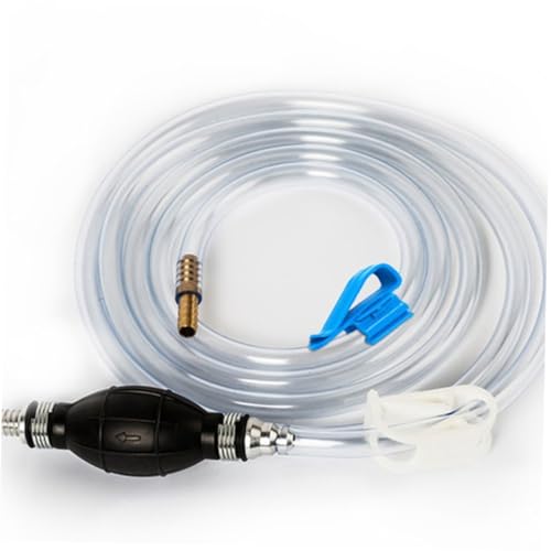 Manual Suction Hose Pump for Car and Fish Tank, Useful Siphon Oil and Water Transfer Tube with Flexible Guide Hose for Fuel and Aquarium Water Exchange
