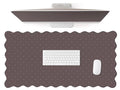 Cute Brown Scalloped Desk Mat with Polka Dot Large Mouse Pad Computer Mat Aesthetic Keyboard Mat for Desktop Laptop Protector for Office & Home - color: A1- Brown Pink
