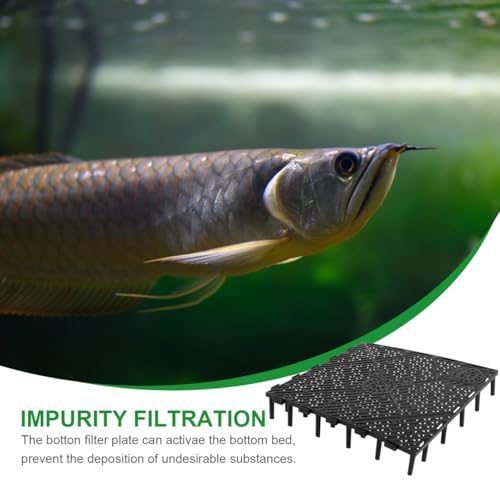 TEHAUX 20pcs Aquarium Undergravel, Undergravel Filter Aquarium Divider Tank Fish Tank Bottom Plate PVC Splicing Clapboard Bottom Fish Divider Stand for DIY Filtration in Aquascaping - size: 20pcs