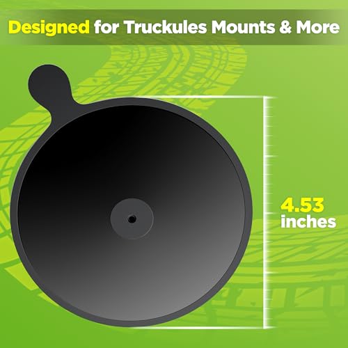 4 pcs Heavy Duty Dashboard Pad Mounting Disk for Semi Trucks 4.5" (114.3 mm) Adhesive Disc for Suction Cup Phone & Tablet Mounts, GPS & Dash Cam Trucker Mounts Adhesive, Extra Strong w/Side Grip - size: Pack of 4