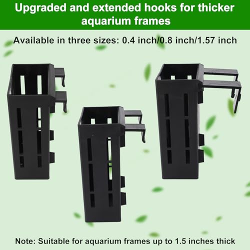 2pcs Aquarium Plant Holder, Plastic Adjustable Upgraded Aquarium Plant Baskets with 12 Extension Hooks and 4 Suction Cups for Fish Tanks and Aquascape Decoration