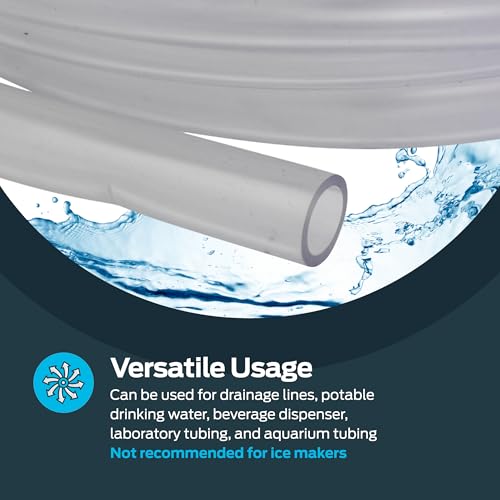 Eastman 1/2 Inch ID (5/8 Inch OD) PVC Clear Vinyl Tubing, 50 Foot Length, 98623 - size: 1/2 in. ID x 5/8 in. OD, style: 50 Ft.