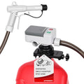 anngrowy Fuel Transfer Pump Battery Powered with Auto-Stop/Hand Trigger Nozzle, Gas Can Pump Transfer with 3.2/2.8 GPM, 51"/53.7" Hose, Liquid Transfer Pump for Oil, Gasoline, Diesel (Auto-stop) - style: Upgraded Auto-stop
