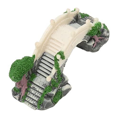 Aquarium Arch Bridge Decoration, Fish Tank Arch Bridge Resin Hand Craft Bridge Landscaping for Fish Tank Ornaments