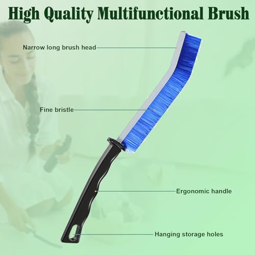 Hard Bristle Crevice Cleaning Brush for Small Spaces Cleaning, Thin Gap Cleaning Tool to Clean The Dead Corners for Kitchen Surfaces, Bathroom, Windows Sill Groove, Tiles, and Faucets, 5pcs Mixed