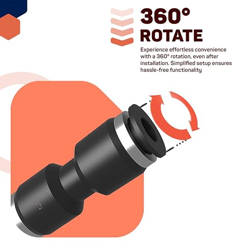 1/4 Push To Connect Fittings Y Splitter Air Line Union Push Fit Fittings Tube Fittings Pneumatic Push 10 Pack (1/4 Inch Y Splitter) - color: Black-Y, size: 1/4" OD 10 PCS