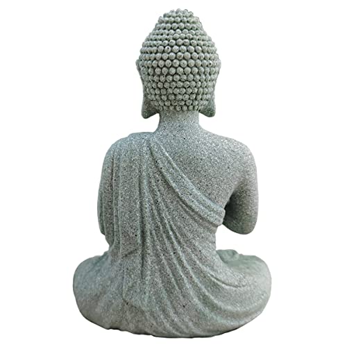 livelyfish Fish Tank Buddha Statue Japanese Aquarium Decorations Meditation Sandstone Buddha Statue Ornaments Betta Pet Fish Tank Asian Decorations,C - size: C