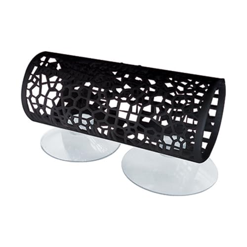 Resin Fish Hideaway Tube for Aquarium, Sleeping Cave Shelter with Hollow Tunnel Design, Shrimp Hiding Tank Decoration Accessories - color: Black