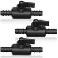 Briwooody 3 Pcs 3/8" Ball Valve Barbed Shut off Valve with 2 Way Hose Barb for Sprayer Drip Irrigation and Aquariums, Compatible with Fimco Sprayer