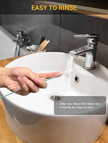 SARDVISA 2-Packs Auto Sunroof Drain Cleaning Tool,78 Inch Flexible Drain Brush Pipe Cleaners for Car,Tube Cleaning Brush Slim Drain Dredging Tool Perfect for Car Sunroof,Windshield Wiper Drain Hole - size: 78 Inch-2Packs