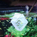 Aquarium Net with Extendable Long Handle, Adjustable Wastes Skimming Cleaning Tools Nylon Fishing Mesh Nets with Long Plastic Handle - color: square, style: L