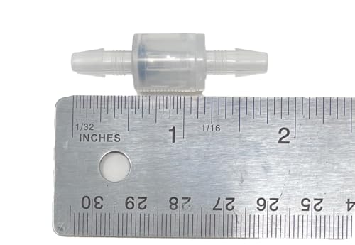 1/4" Barb Polypropylene Ball Cone Spring Check Valve One Way Inline 2 PK [JS-106-1/4-2] For Fish Tanks, Orthotics- Valvula Check Para Peceras y Flujos de una direccion