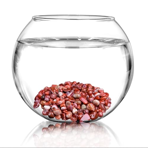 Pebbles Polished Gravel,Natural Polished Stones for Flower Bed Fish Tank Plants 3.5-Oz(Red) - color: Red