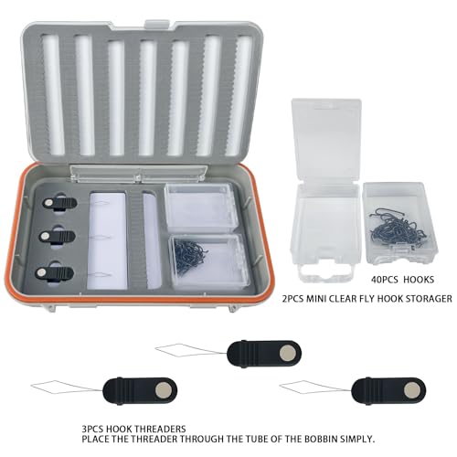 Aventik Large Capacity Waterproof Fly Fishing Box 4-Layer Foam Tackle Fishing Box for Freshwater Saltwater Streamer Storage (H039X) - style: H039X