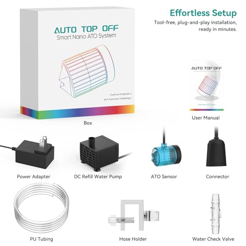 Auto Top Off System ATO Saltwater Aquarium,Water Top Off System for Aquarium,Reef Tank＆Fish Tank- Blue - color: Blue