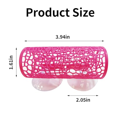 Betta Tunnel Hideout Pink Floating Fish Cave with Suction Cups Betta House for Play Rest and Breeding Aquarium Decor Small Fish Tank Safe Resin Betta Toys and Hide Shelter
