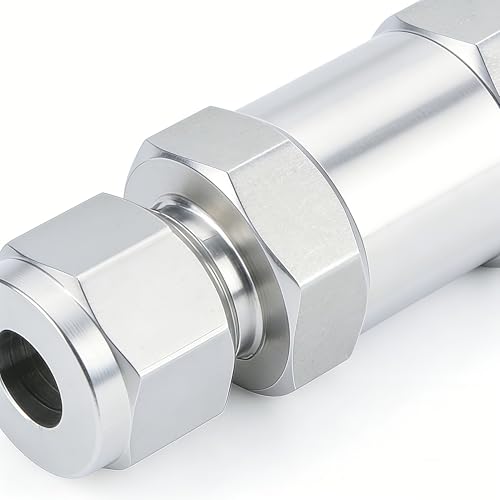 304 Stainless Steel Compression Check Valve, 1/4" OD One Way Backflow Prevention Non-Return Valve, 1pc ﻿ - size: 1/4" OD