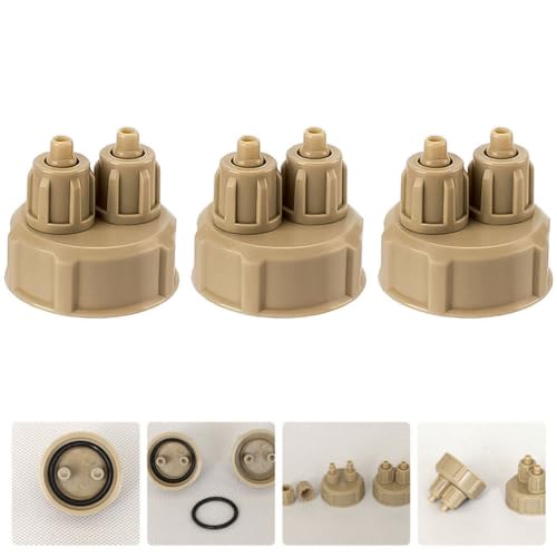 SUPVOX 4pcs DIY Reactor Bottle Cap, Aquarium Generator Carbon Dioxide Reactor Fish Tank DIY Quick Bottle Cap Air Diffuser Generator Part