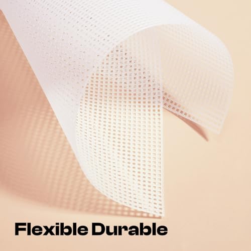Caydo 4 Pieces 7 Count Plastic Canvas Sheets 10.5 x 13.5 Inch Plastic Mesh Sheet, Eye Mesh for Embroidery, Acrylic Yarn Crafting, Knit Crochet Projects and Make Dividers - color: Clear White - 4pcs