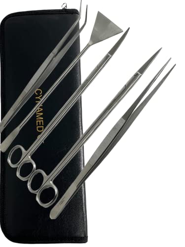 Aquarium Cleaning Set AQUASCAPING Tools 5 Pieces German Stainless Steel CYNAMED