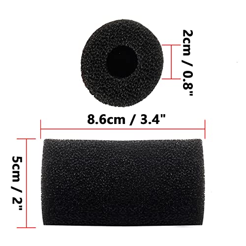 Bivethoi 4 Pcs Pre-Filter Foam Sponge Roll, Aquarium Intake Filter Media Sponge, Compatible Filter Accessories for Aquarium Fish Tank (Black)