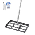 VEVOR Lawn Leveling Rake, Lawn Leveler with 78 in Handle, 17x10 in Ground Plate, Rust-Resistant Carbon Steel Soil Leveler, 5 Heights Adjustable, Effort Saving Lawn Leveling Tool for Yard Golf Court - size: 17"x10", style: Classic: Carbon Steel