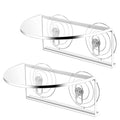 SLSON 2Pack Aquarium Shelf,Transparent Acrylic Ledge Plants Holder for Substrate and Live Plants,with Strong Suction Cups for Fish Tank Multi-layer Decorations