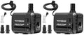 VIVOSUN 210GPH Submersible Pump(800L/H, 8W), Ultra Quiet Water Pump with 3.3ft High Lift, with 5ft Power Cord, 2 Nozzles for Fish Tank, Pond, Aquarium, Statuary, Hydroponics Black (Pack of 2) - size: 210GPH (Pack of 2)