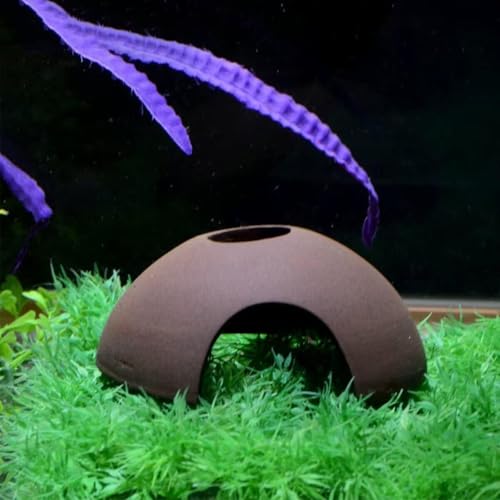 RUIAN Aquarium Ceramics Cave Decoration, Fish Tank Accessories for Betta Fishes Shrimp Shelter Breeding Tube Hiding, Aquatic Pets to Rest