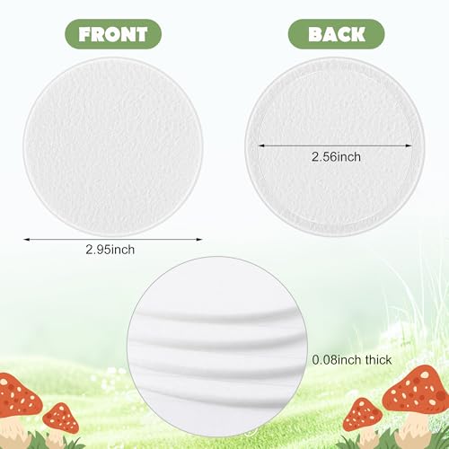 24 Pcs 2.5" Monotub Adhesive Filter Disks-2MM Thick Monotub Filter Discs-Monotub Filters for Mushroom Growing Supplies Filter Pad Replacements