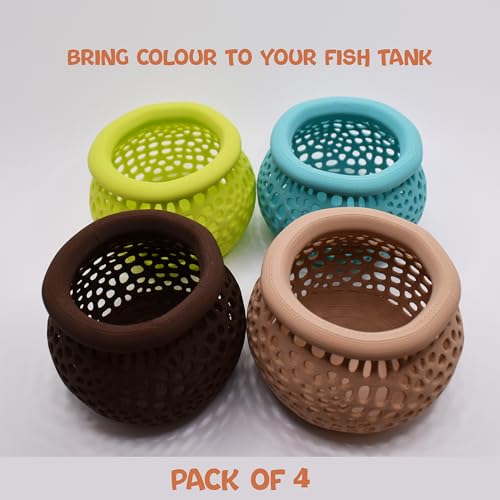 Aquarium Plant Pot Holders, Aquatic Plant Holder, Securely Hold Aquatic Plants, Promoting Healthy Root Growth, Fish Tank Aesthetic (Pack of 4) - color: Pack of 4