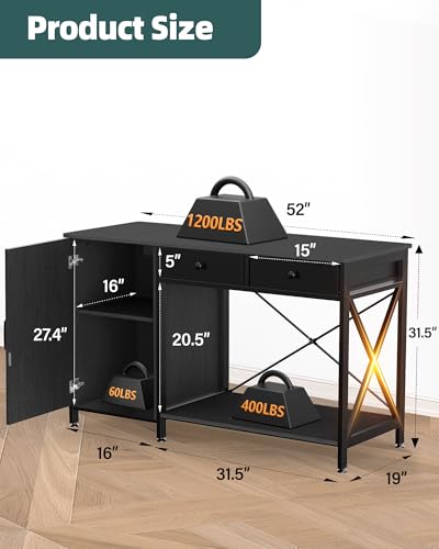 Fish Tank Stand for 55-75 Gallon Fish Tank: Aquarium Stand with Power Outlet - Metal 55 Gallon Tank Stand with Cabinet Drawer Storage for Turtle Tank, Reptile Terrarium (Black 1200LBS Capacity) - color: Blcak, size: 55-75 Gallon