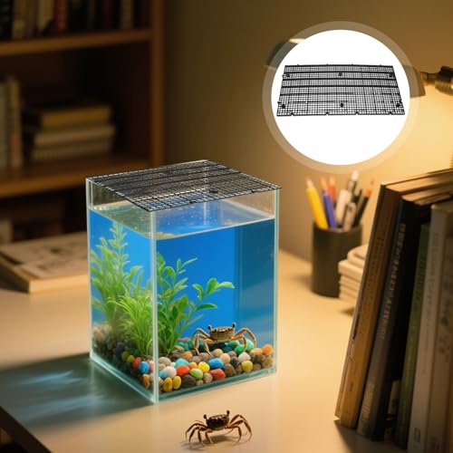 BESPORTBLE 10pcs Aquarium Fish Tank Divider Plastic Grid Panel 30x15cm Black Bottom Filter Mesh Partition for Breeding Separation and Fish Isolation
