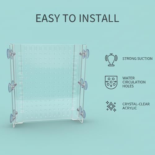 LIYAOLI Fish Tank Divider for 10 Gallon Aquarium, Clear Adjustable Acrylic Tank Separator with Suction Cups, 9.5"x11" - size: 9.5''x11''(10gal)
