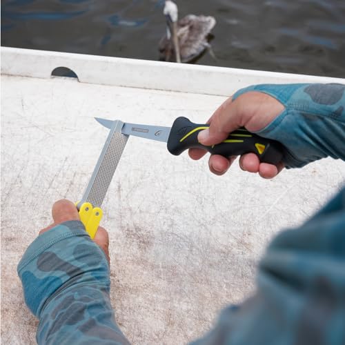 danco 5PC Fillet Knife Kit, 6",7",9" with Roll Bag & Folding Sharpener, Fish Fillet and Deboning Knives, Freshwater/Saltwater Fishing, Non-Slip Handle, Durable Roll Bag, Stainless Steel Blades - style: Fillet Knives With Sharpener