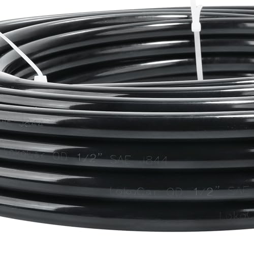 LokoCar Nylon Air Line 100ft 1/2" OD Pneumatic Nylon Tube DOT Approved SAE J844 Airline For Air Brake Tubing or Fluid Transfer Black - size: 1/2" OD 100 Feet