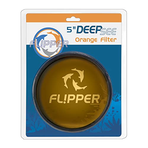 Flipper DeepSee Viewer Orange Magnifying Glass Lens Attachment for Flipper Deepsee MAX 5" Magnetic Aquarium Glass Magnifier - Ideal for Full Color Coral and Reef Pictures & Film Photography - Black - color: Black, size: MAX 5"