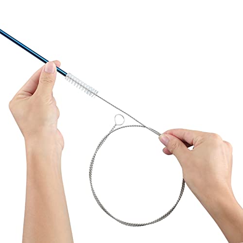 40 Inches Brush Cleaner for Cleaning Straw, Kegerator, Feeding Tube, Siphon Hose, Sunroof Drain, Refrigerator Drain, 4PCS (White) - color: 1-white
