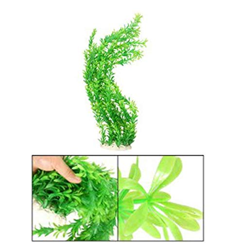 Saim 24" Tall Aquarium Plants, Realistic Plastic Green Fish Tank Plants, Large Fake Artificial Plants Decorations