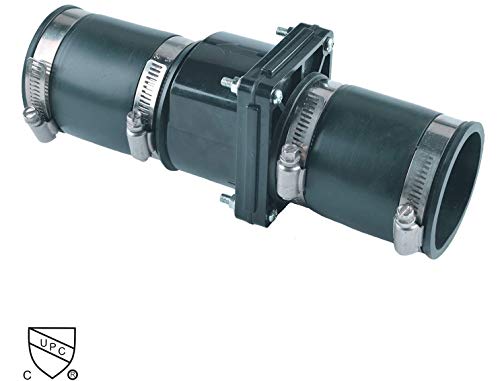 Plastic Sump Pump Check Valve with Stainless Steel Clamps 2 inch