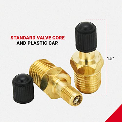 Milton S-684-4 1/4" MNPT Male Tank Valve, includes Protective Caps (Pack of 2) - size: Pack of 2