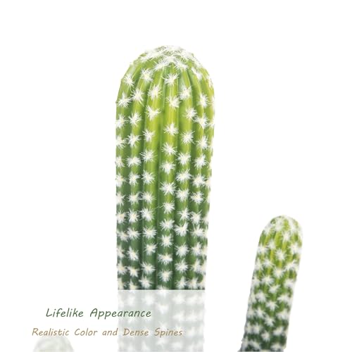 2 Pcs Artificial Cactus Plants Indoor, 31 Inch Tall Realistic Fake Cactus Outdoor, Lifelike Faux Cacti Plant Potted for Home, Office, Store, Garden, Porch Decor. - size: 31 Inch-2Pcs