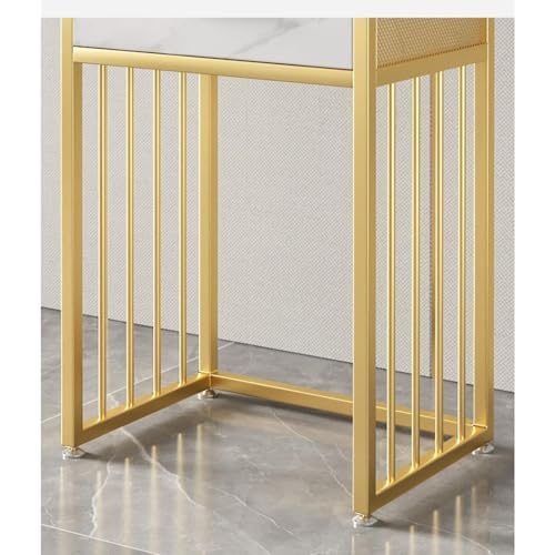 Sweeper Robot Storage Cabinet Sweeper Marble Shelves Above Living Room Fish Tank Shelf Sofa Side Table Storage Cabinet Sweeper Organizer(50x40x83cm) - size: 50x40x83cm
