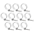 uxcell 10Pcs Double Wire Hose Clamp, 53-60mm Adjustable Stainless Steel Wire Hose Clips with M8 Bolt for Dust Collection Hose, Pump Hose Pipe - size: 53-60mm