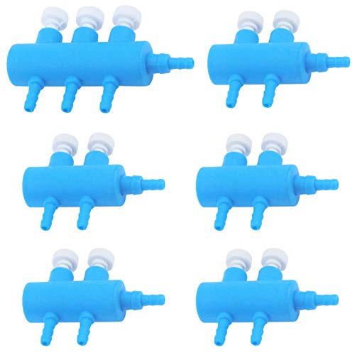 MY MIRONEY 5Pcs 2 Way Outlet Air Flow Distributor 1Pcs 3 Way Outlet Air Flow Control Valve Oxygen Splitter Air Pump Valve 4/8mm Pipe Tube Pump Distributor